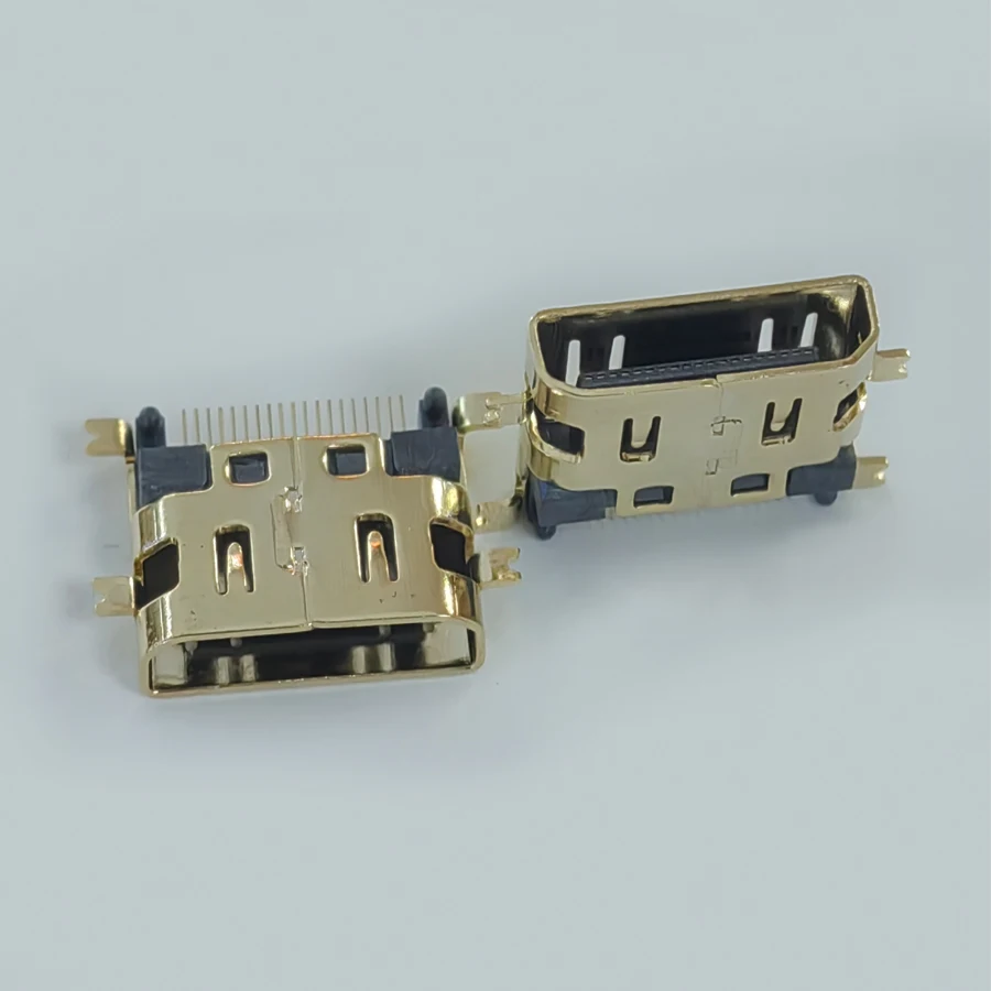 20PCS/Lot SMT MINI HDMI Female Jack/Socket Connector 19P/19Pin Sinking Plate C Type Gold-Plated