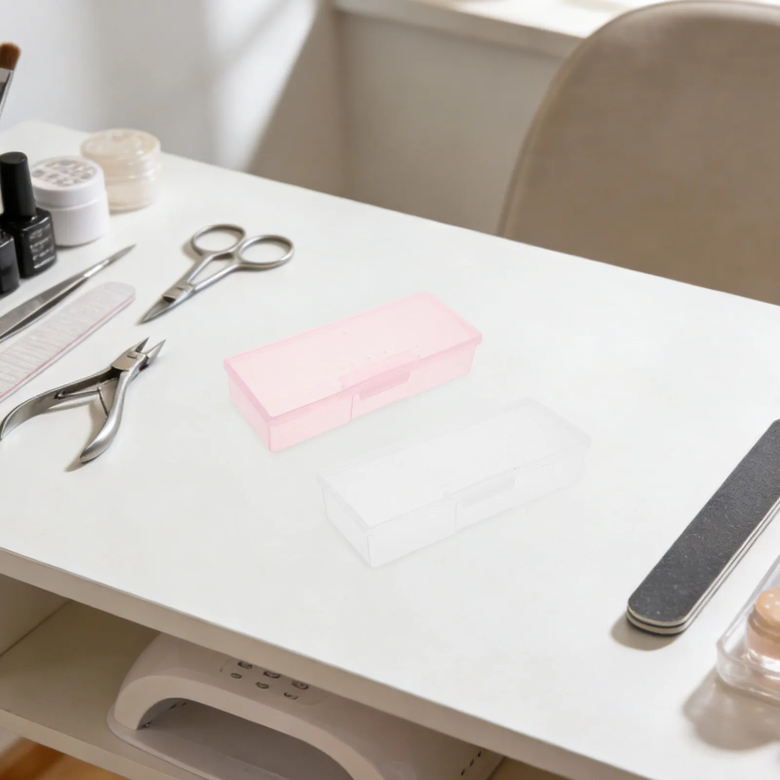 

6Pcs Nail Storage Box Transparent Plastic Multi Compartments Organizer Case Compact Nail Tool Box Dustproof Moisture Resistant