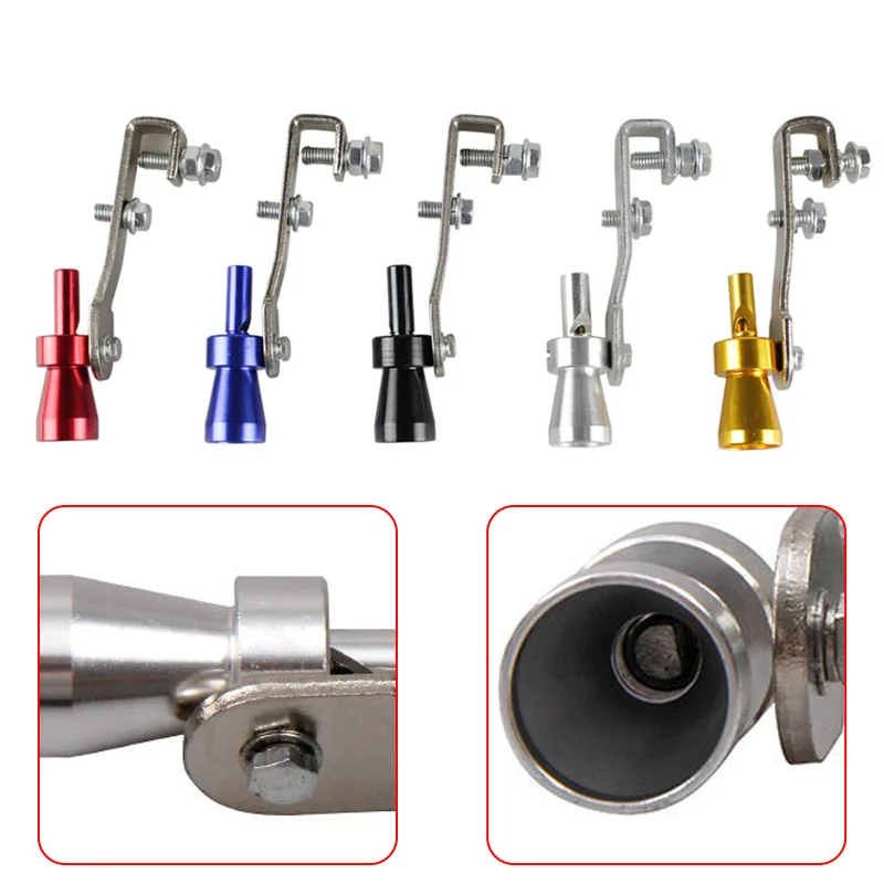 Aluminum Turbo Exhaust Whistle Muffler Tip with Stable Mount Bracket, Heavy Duty Fit Car Truck SUV Motorcycle