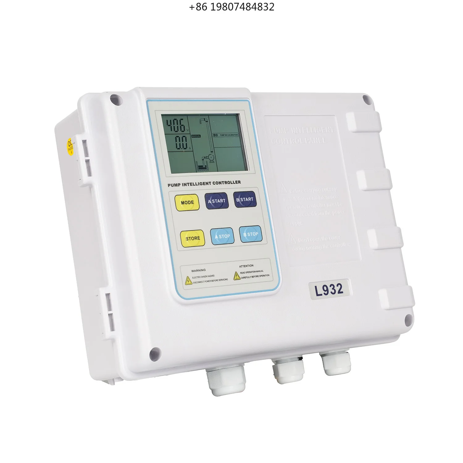Caixa de Controle Inteligente para Bomba de Água Elétrica Trifásica com Proteção contra Funcionamento a Seco para Irrigação Agrícola por Aspersão/Gotejamento