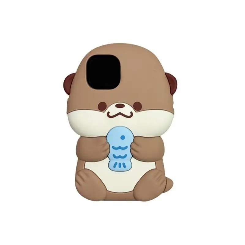 Cartoon Three-Dimensional Otter Silicone Protective Shell Set Healing Anti-Fall