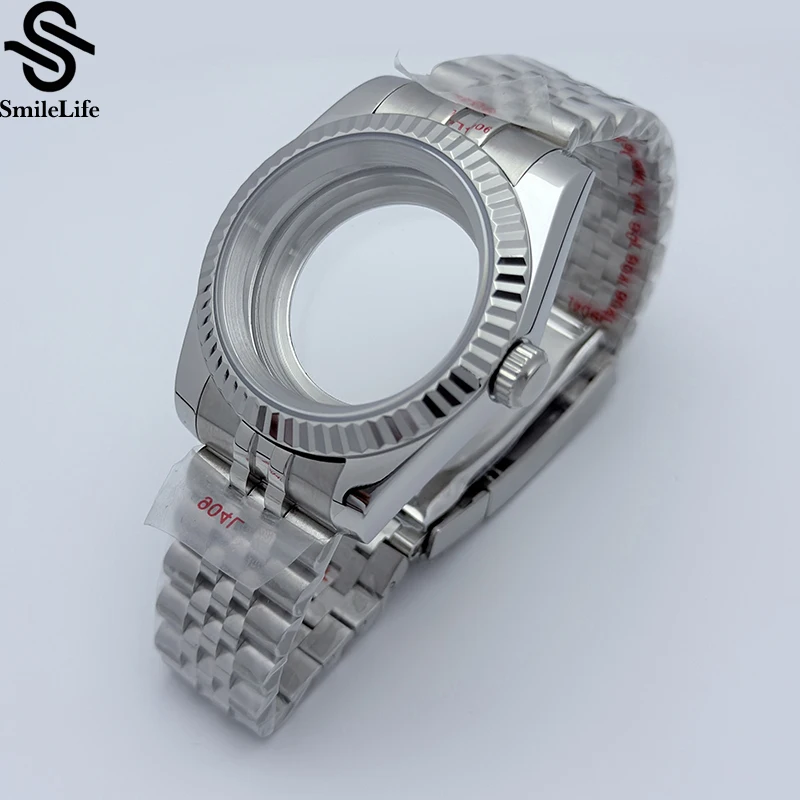 SmileLife 36mm/39mm NH35 Watch Case For Watch Accessories 904L Stainless Steel Fit NH35 NH36 Movement 28.5mm Dial Jubilee Band