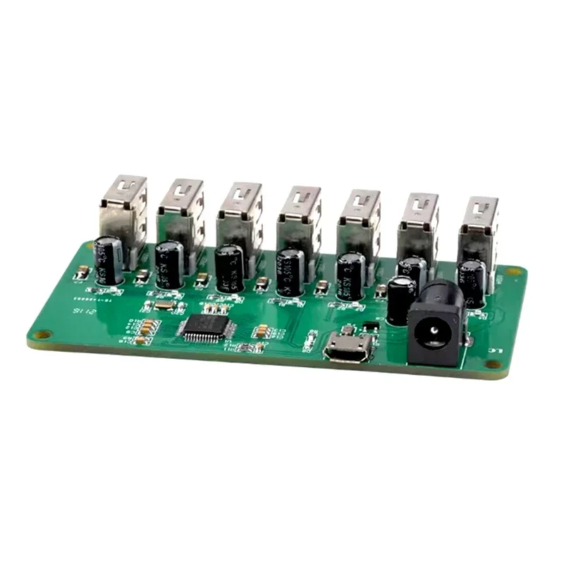 1PCS 3PCS 5PCS/Lot Expansion Module 1-to-7-port Hub Intelligent Multi-port USB Power Supply Brand New Original USB 2.0 HUB