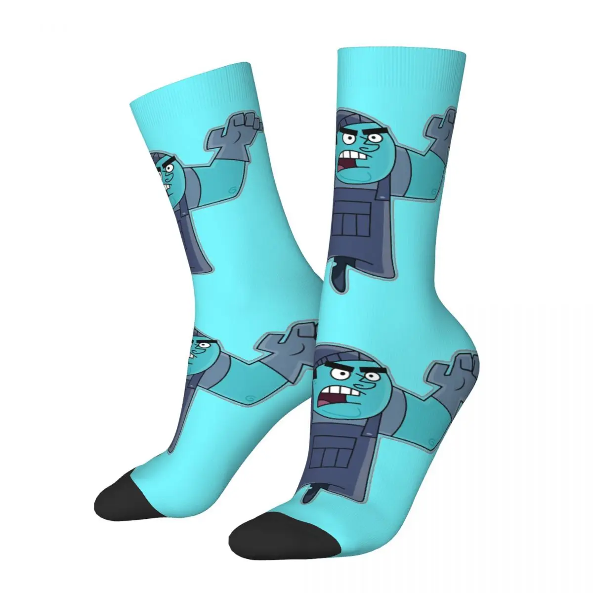 Happy Funny Men's compression Socks Box Ghost Retro Harajuku Adventure anime Danny Phantom Hip Hop Seamless Crew Crazy Sock