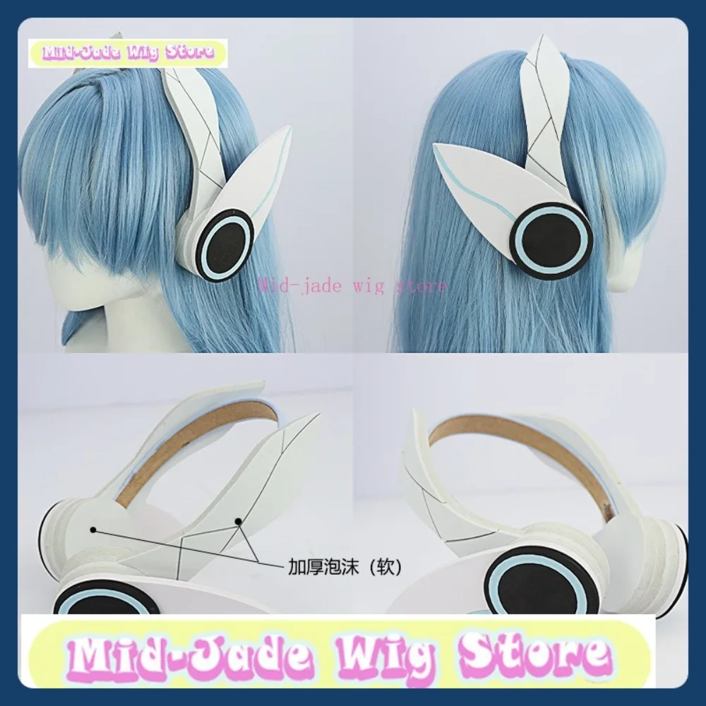 Peruka Średnio Jadeitowa Sklep PUBG Mobile Rocket Girl Cosplay Peruka Anime Gra Role-playing Halloween Party Performance Włosy Syntetyczne