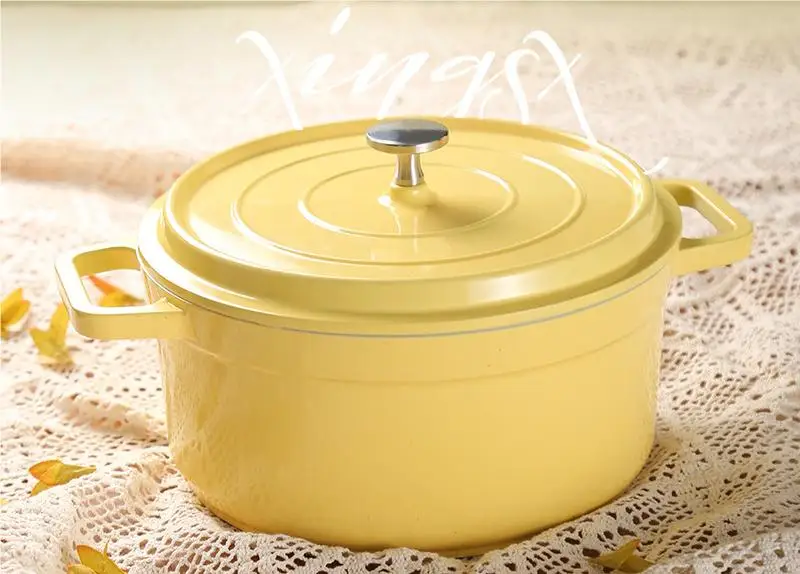 Cookware set, casserole, non-stick enamel, cast iron, cookware, pots and pans, multifunctional Dutch oven with lid, cooking