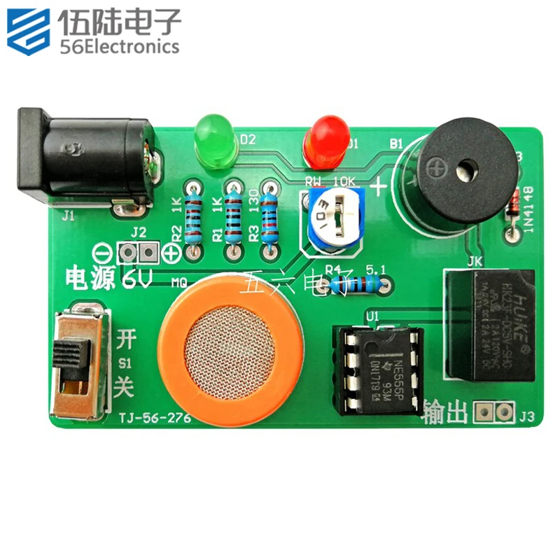 Electronic Components Alcohol Tester Soldering DIY Kit MQ-3 DUI Detection Sensor Module Assembly Set for School Practice