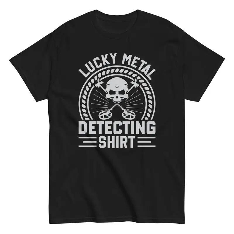 

Lucky Metal Detecting T Shirt Men'S Cotton