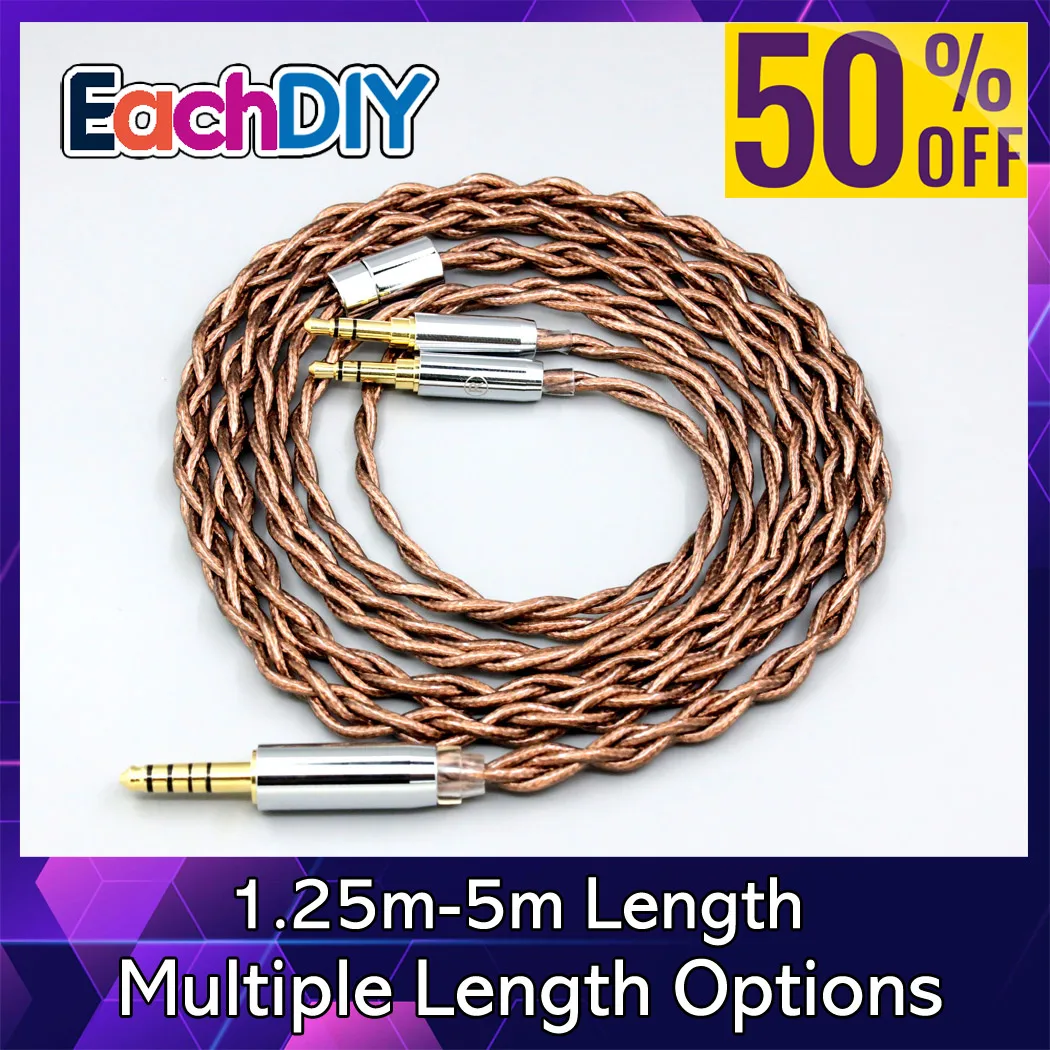 

99% 24k Gold 7n Pure Silver Graphene Shield Earphone Cable For Hifiman Sundara Ananda HE1000se HE6se he400se Arya 35x LN008530