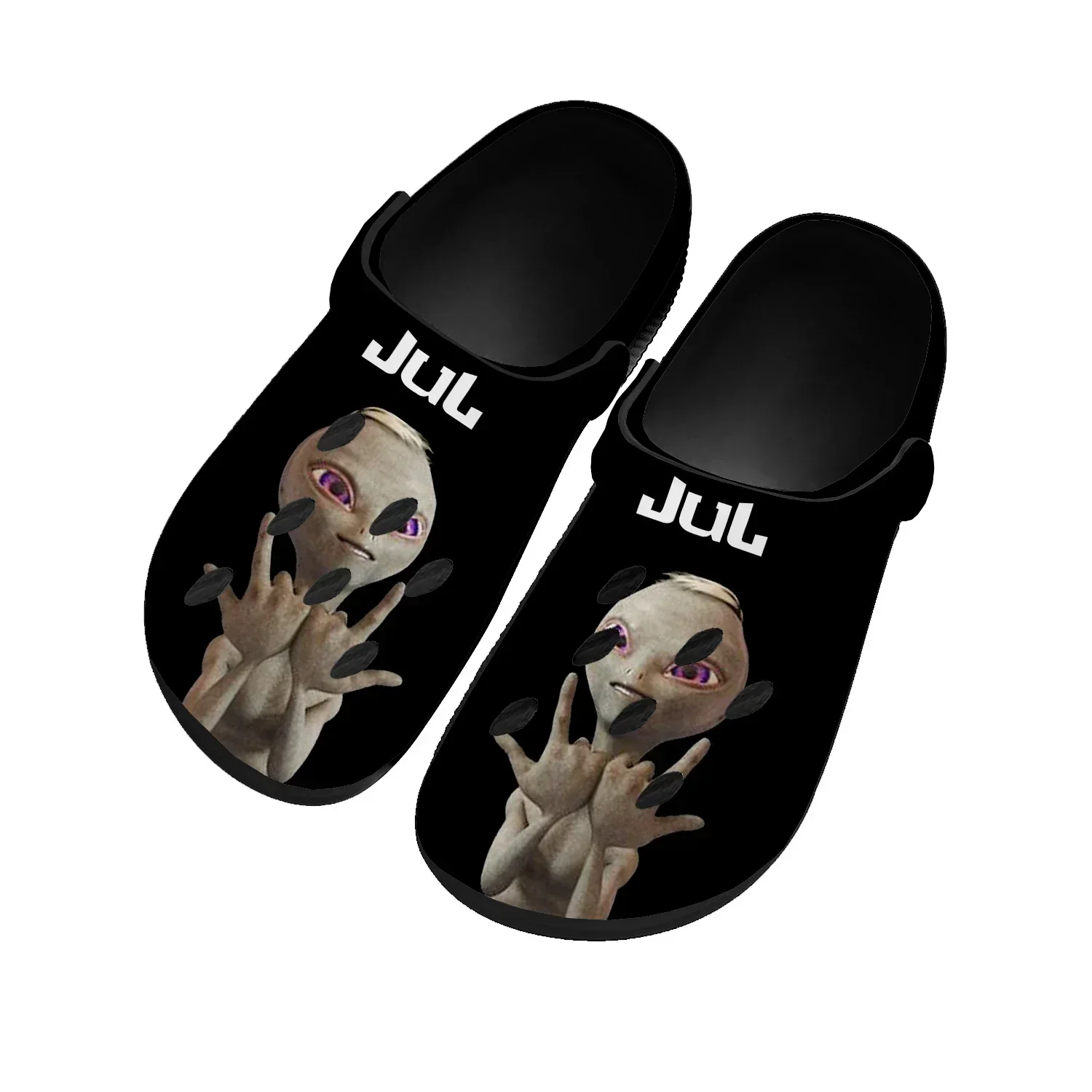 Sandalias y Zuecos Populares de Rapper JuL para Hombre, Mujer, Jóvenes, Niños y Niñas, Zapatos de Jardín Personalizados, Sandalias de Agua, Chanclas de Playa con Agujeros