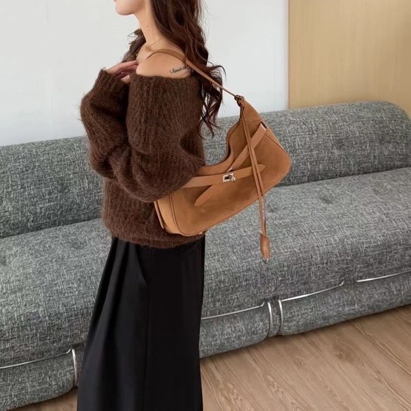 Women's Bag Handbag Shoulder Bags Suede Leather High Quality Tote Bags Designers Motorcycle City Hand Bag 2025 Trend Luxury