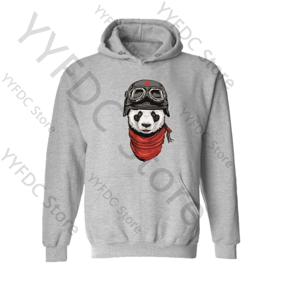 Panda Print Hoodies Fashion Popular Hip Hop Men Autumn Hoodie Harajuku Streetwear Retro Trend Y2k Women Winter Loose Sweatshirt