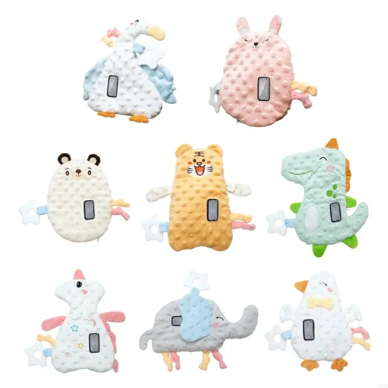 J2HD Baby Kooting Doll Cartoon Design Animal Design Pocieszająca zabawka dla lalek, pomagając uspokoić i promować sen dla