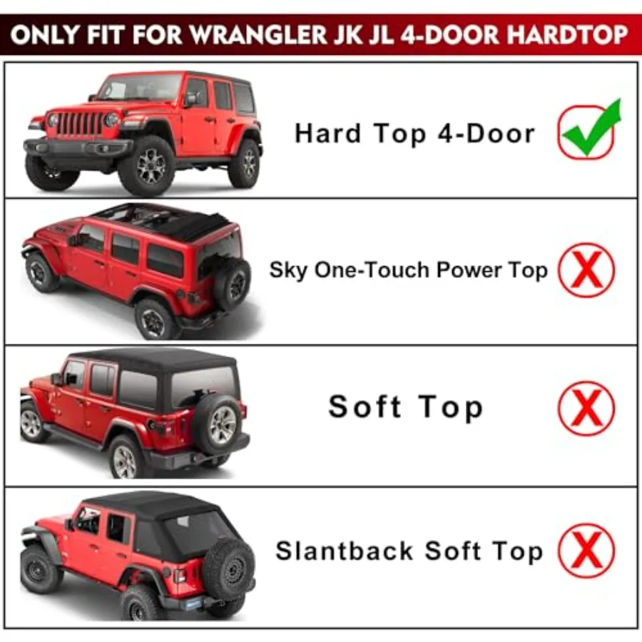 Rear Trunk Cargo Rack Basket Tray for 20072018 Jeep Wrangler JK and 20182024 Jeep JL Unlimited 4 Doors Hardtop Durable Interior
