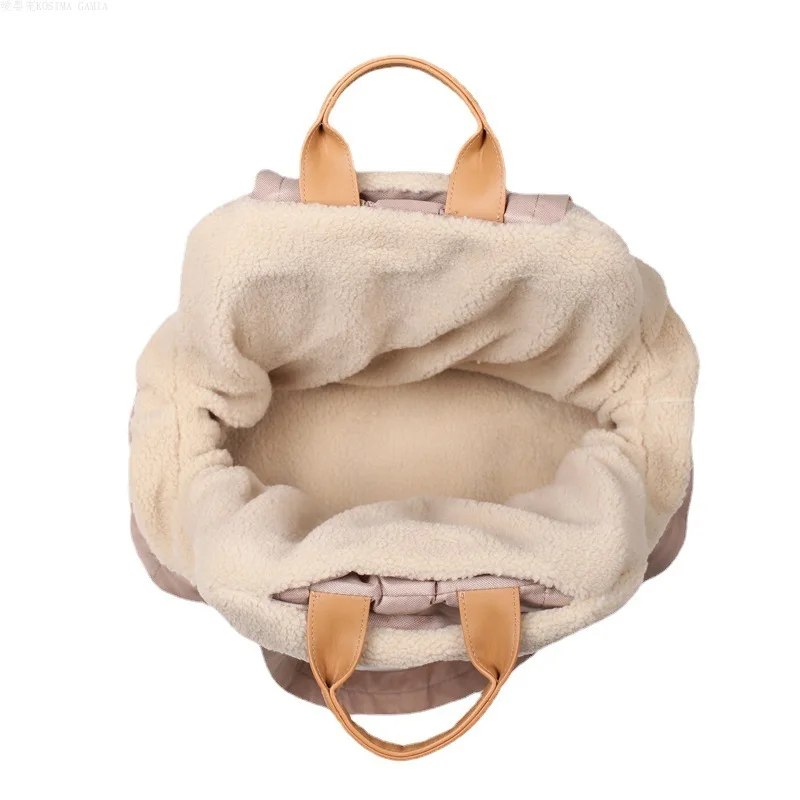 Imagem -05 - Bolsa Portátil e Confortável para Viagem Bolsa Luxuosa para Cachorro Bolsa de Veludo Removível Acessórios Quentes Inverno