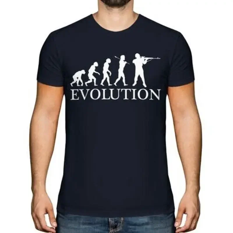 SOLDIER EVOLUTION OF MAN MENS T-SHIRT TEE TOP GIFT CLOTHING