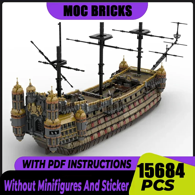 Moc Building Bricks The Silent Pirate Ship Model Technology Blocks Gifts Christmas Military Boat Model Toys DIY Sets Assembly