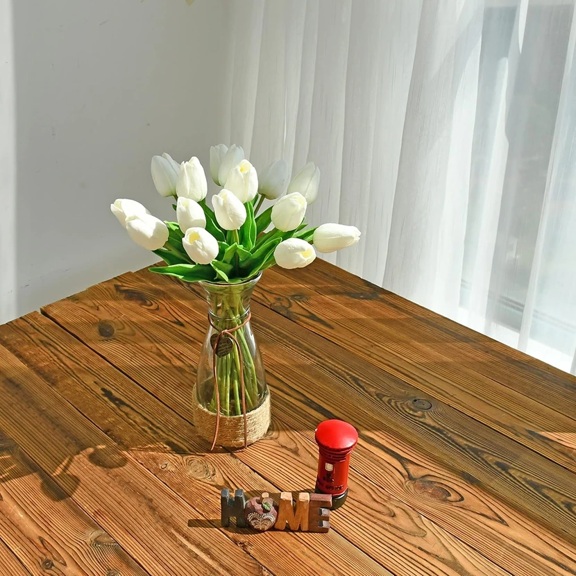 10 قطعة الزهور الاصطناعية ريال اللمس توليب سجل القصاصات زهرية ديكور غرفة المنزل حديقة الزفاف قوس الورد مهرجان Brial باقة لتقوم بها بنفسك Gif #6