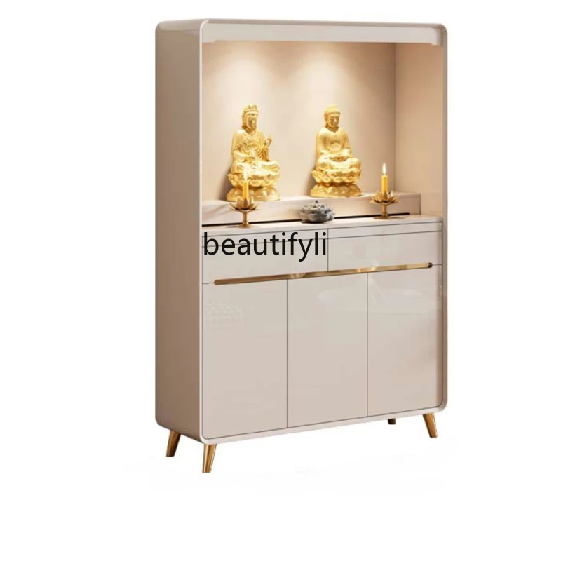 

Buddha Niche Modern Small Household Altar Cabinet Modern Minimalist Clothes Closet God of Wealth Cabinet Avalokitesvara Cabinet