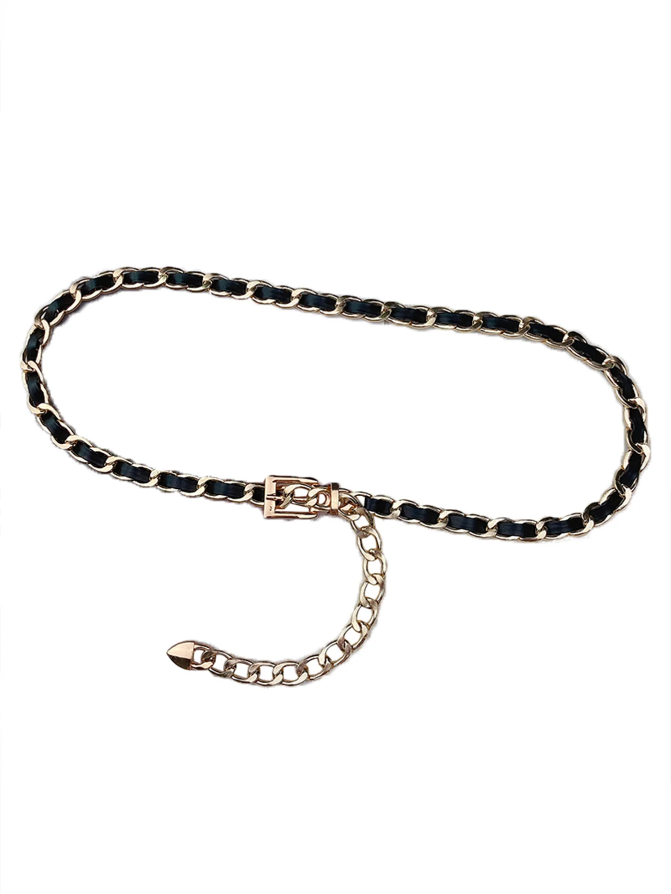 1 piece women's waist chain decoration dress suit waist metal thin waistband versatile fashion retro trend ins style belt for da