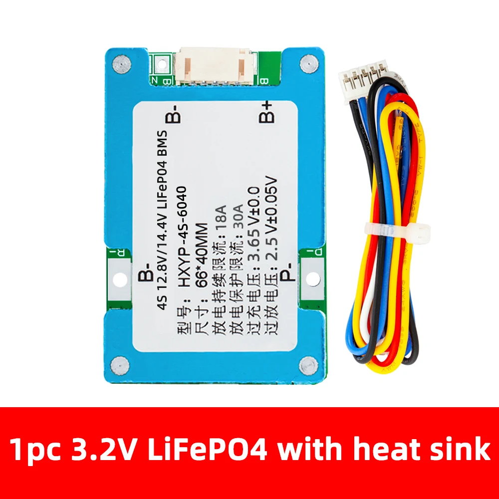 4S 20A 12.8V 14.4V 32650 32700 Lifepo4 Battery Balanced BMS for