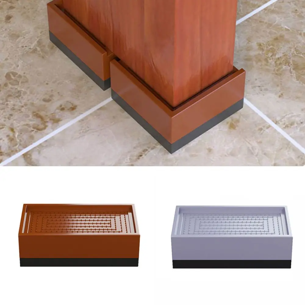 Furniture Non-slip Home Supplies Raise Height Bed Furniture Risers Reduce Noises Tools Anti Vibration Pads Shock Mute Mats