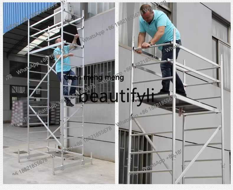 All aluminum alloy folding quick loading mobile scaffolding engineering ladder climbing climbing platform ladder