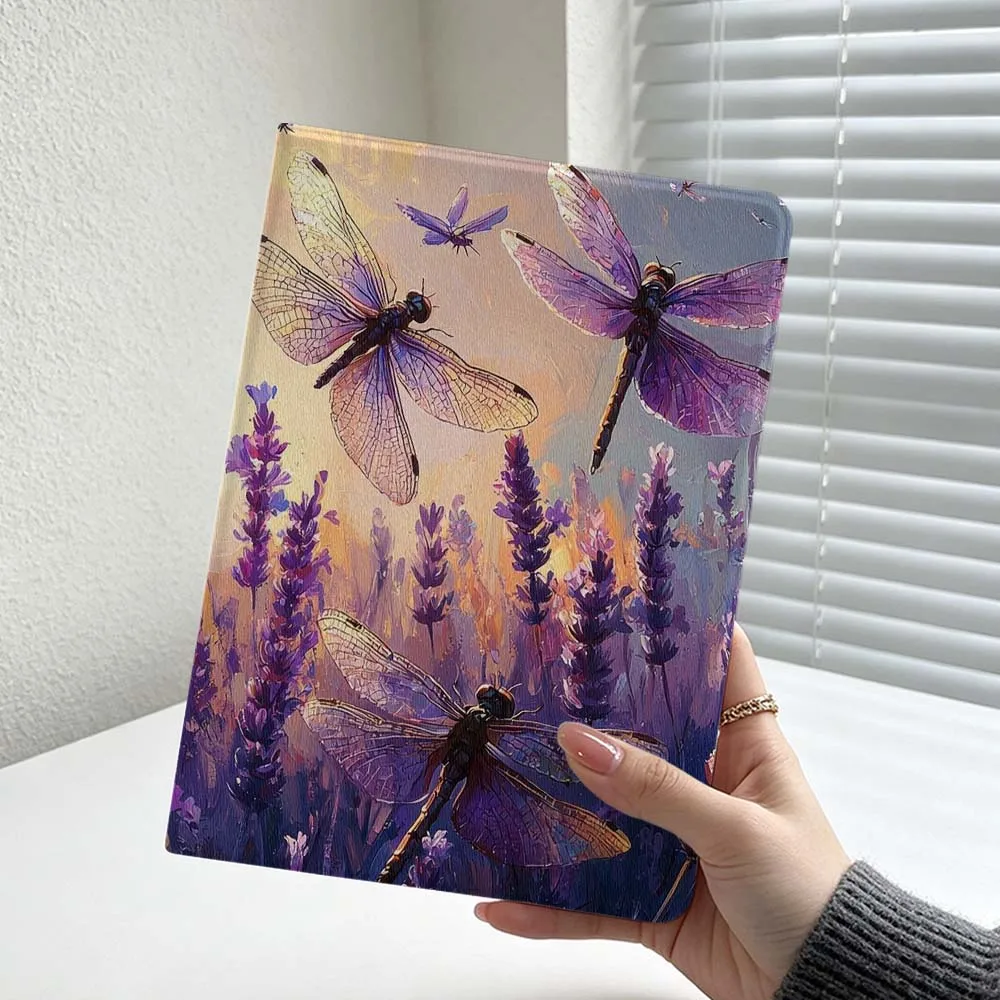 Purple Dragonfly Lavender Cover For Samsung Galaxy Tab S11 S10 S9 S8 S7 A11 A9 A8 Ultra Lite FE Plus Soft Inch Tablet Case