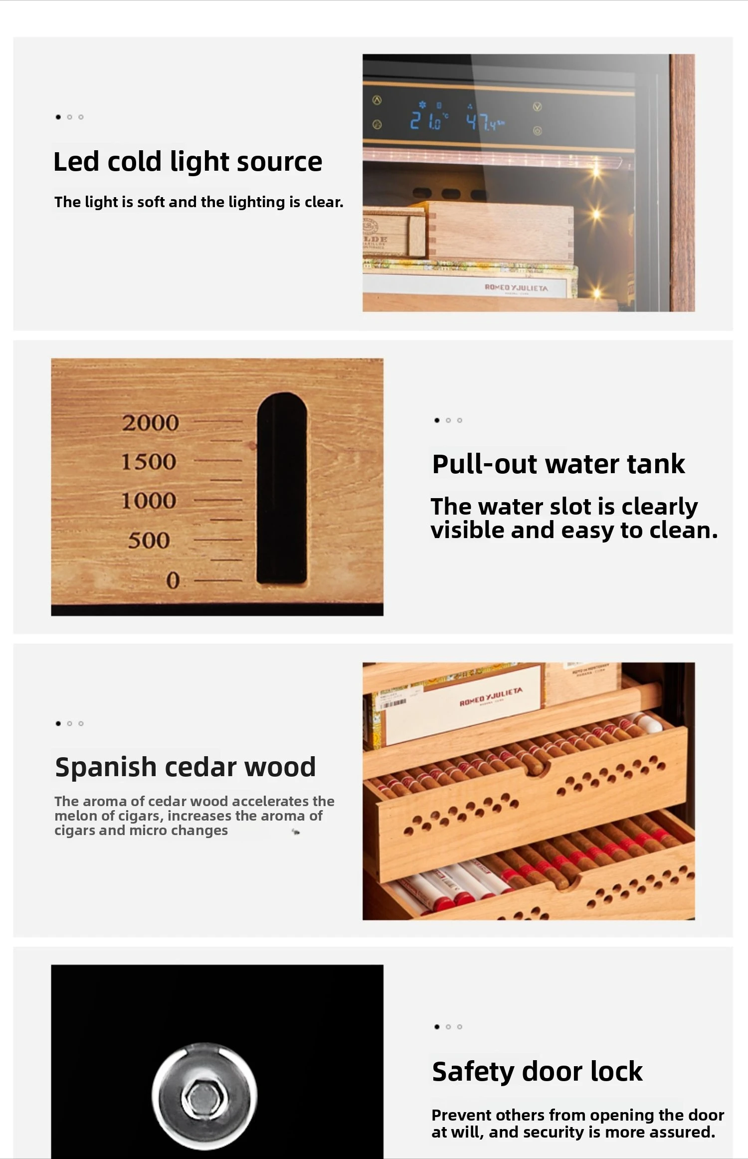 Compressor cigar cabinet constant temperature and humidity