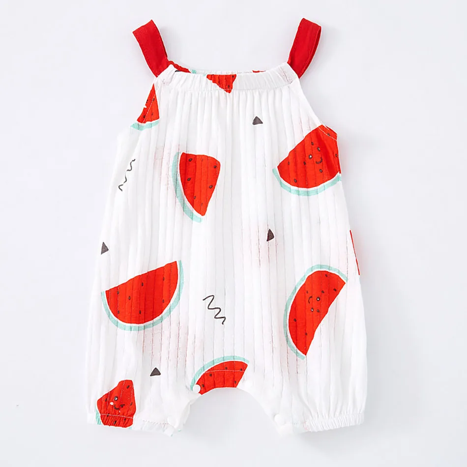 Baby Clothing Summer Girl Suspender Jumpsuit Thin Sleeveless Small Fresh Pattern Ha Clothing Cute Jumpsuit Rompers Bodysuits