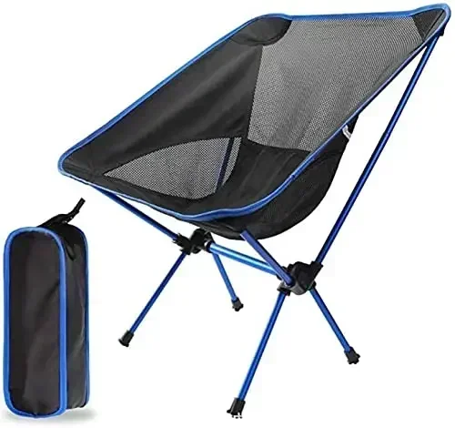 Foldable Outdoor Chair Easy Carry Compact Camping Seat for Beach Trip Picnic Garden BBQ Hiking Adventure