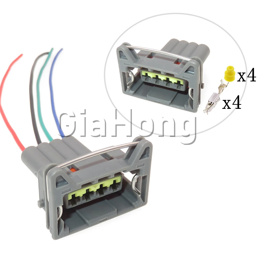 1 Set 4 Ways Starter Auto Plastic Housing Connector Car Waterproof Plug 368126-2 Automobile Wire Harness Socket