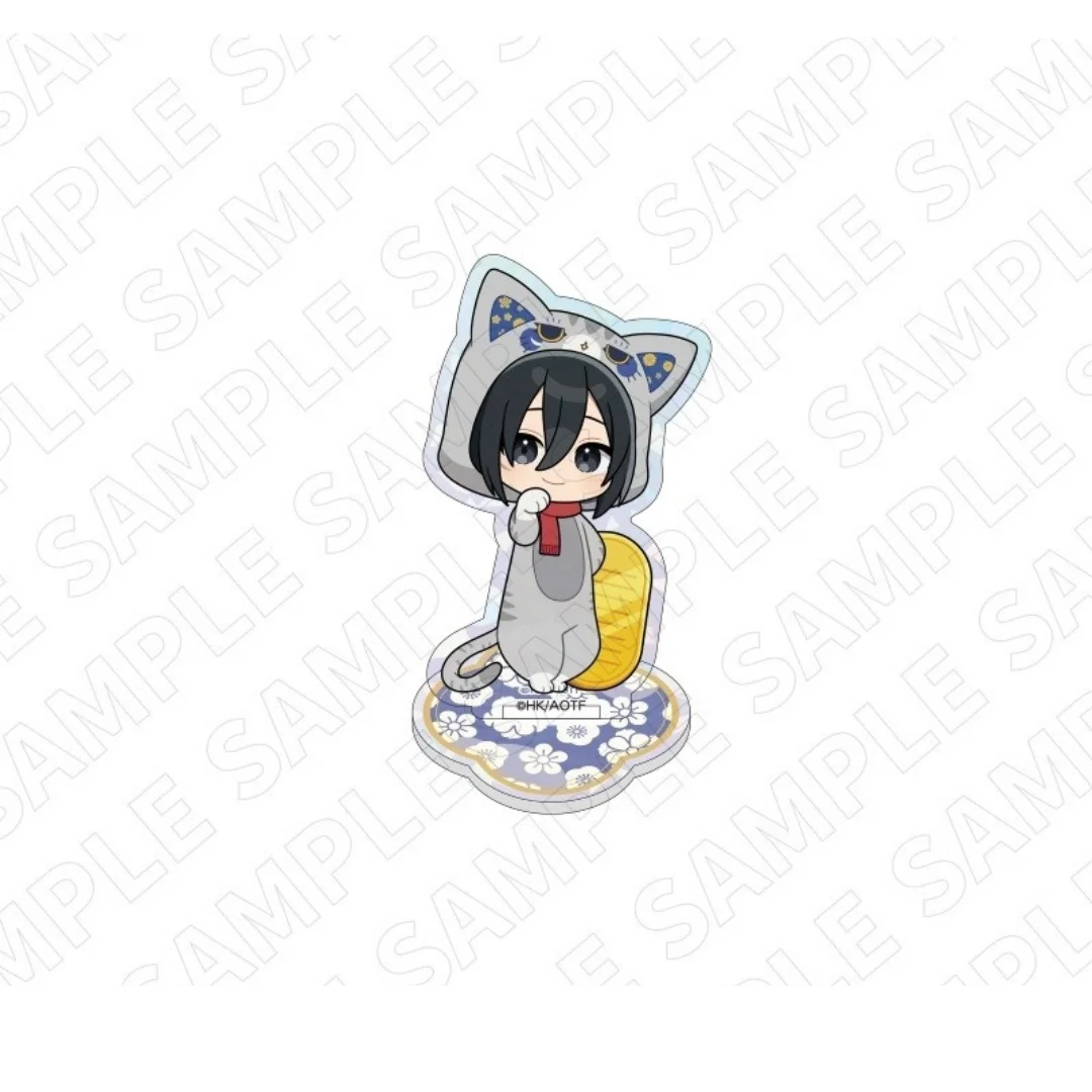 Attack on Titan AOT Eren Yeager Mikasa Ackerman Levi Ackerman Maneki Neko Acrylic Stand Keychain Kit Set Pack Gift Cute Anime