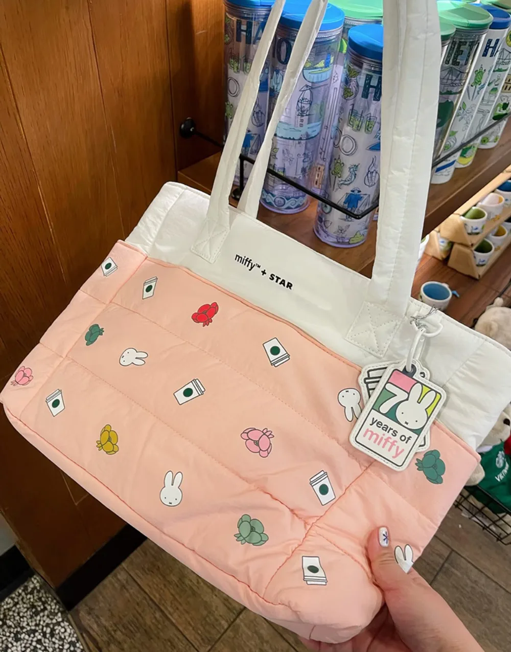 Torba na ramię Kawaii Miffy z okazji 70-lecia, limitowana edycja, duża pojemność, codzienna torba na ramię, urocza torba na laptopa, prezent, zabawka