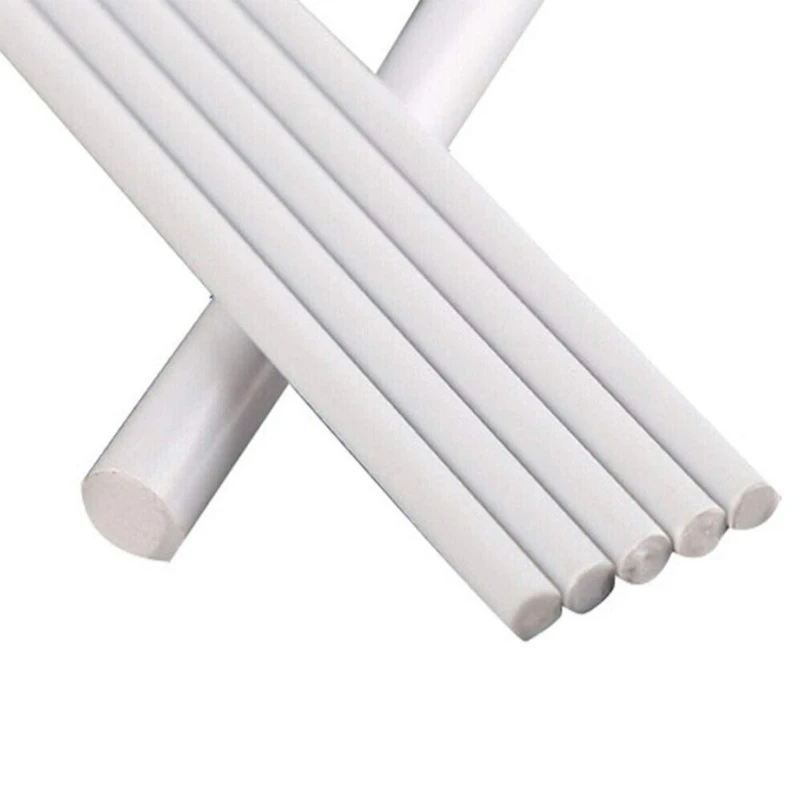 1-5pcs 6-50mm diameter PTFE bar White poly tetra fluoro ethylene bar environment-friendly non-toxic DIY PTFE plastic rod