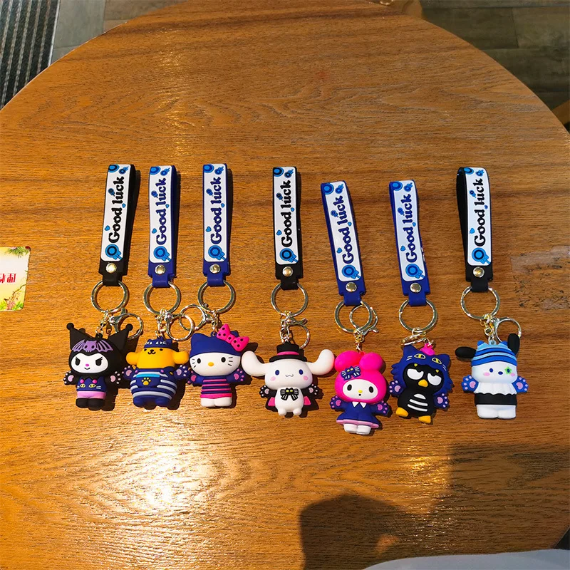 サンリオ人形ペンダントキーホルダー ハローキティ クロミ ハロウィンキーホルダーシリーズ シリコンバックパックオーナメント 男の子と女の子へのギフト