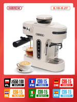 HiBREW 20 Bar Semi Automatic Espresso Coffee Maker With Grinder Bean For Cappuccino and Latte Milk Frothing System Machine H14