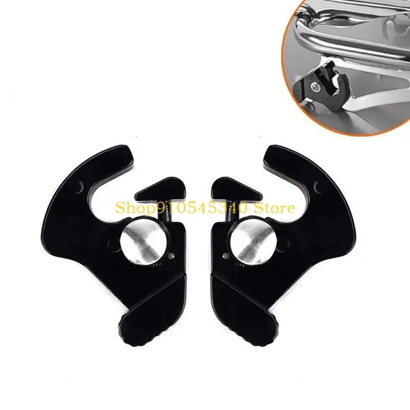 

U2JA Universal Motorcycle Parts Detachable Rotary Sissy Bar 2Pcs Luggage Rack Clips Rotary Docking Latches