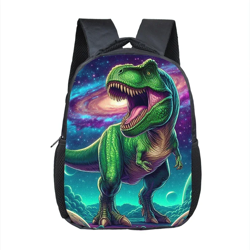 16 Inch Cartoon Dinosaur Print Children Backpack T-rex Skeleton School Bag Toddler Kindergarten Backpacks Student Book Bag Gift