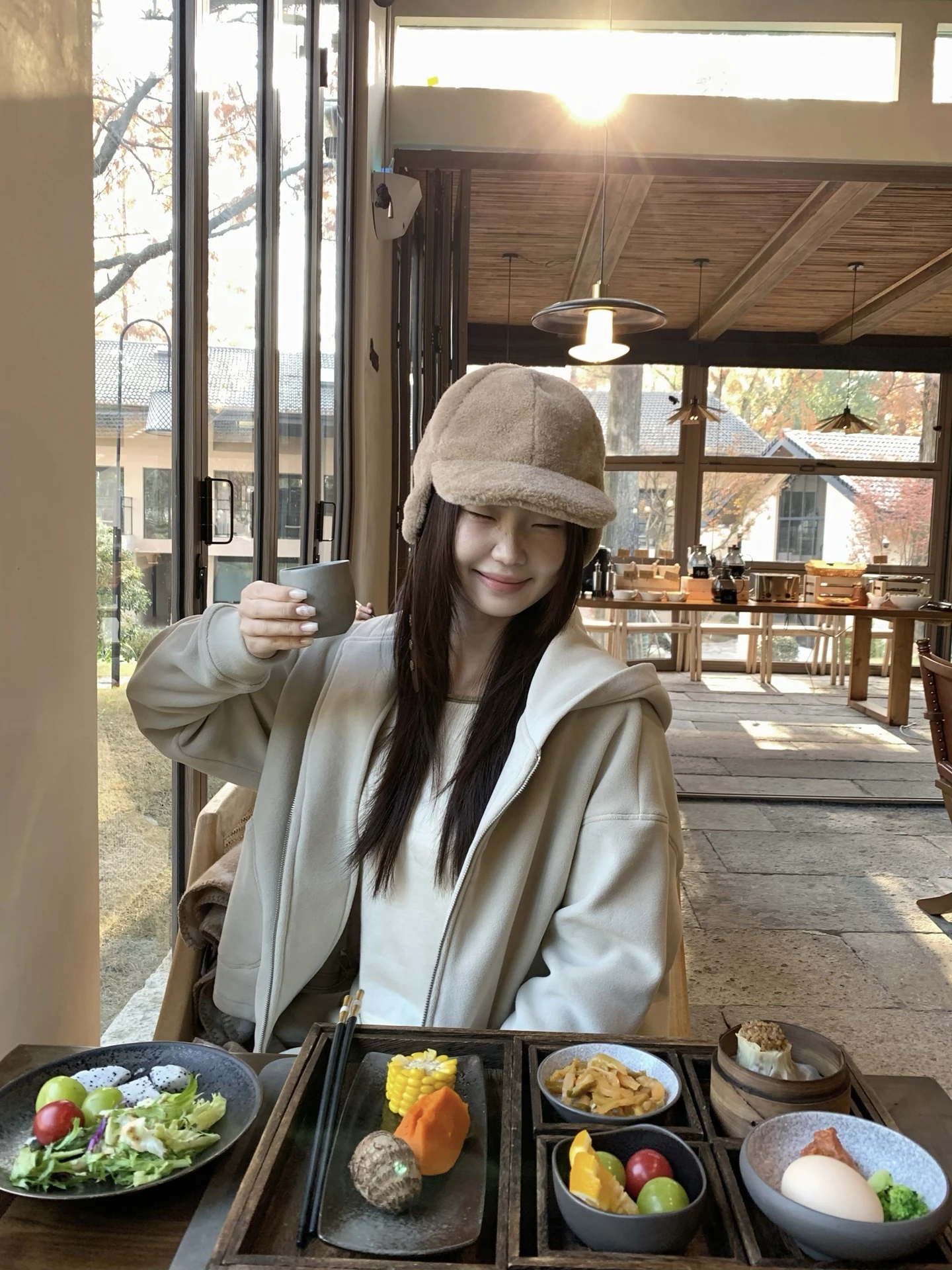 

Heygirl Thermal Loing Orlon Fce Set с повседневным свитшотом и длинными брюками, зимний модный женский костюм из двух предметов