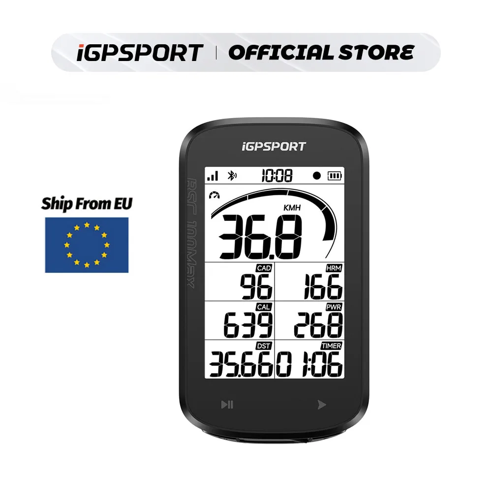 Komputer rowerowy GPS iGPSPORT BSC100Max, bezprzewodowy licznik prędkości i dystansu, 40-godzinna żywotność baterii, wodoodporność IPX7, akcesoria rowerowe