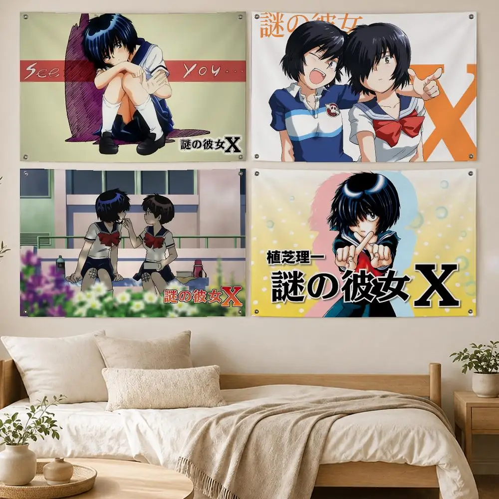 Retro Anime Nazo no Kanojo X Flags Room Bedroom Home Outdoor Wall Hanging Concert Printed Background Decoration Art Banne