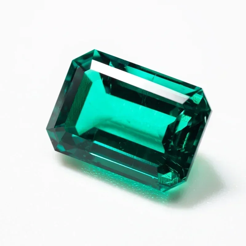 مختبر الزمرد مستطيل الشكل كولومبيا الحرارية المائية حجم 10x14 مللي متر Diy بها بنفسك مواد صنع المجوهرات اختيار AGL شهادة