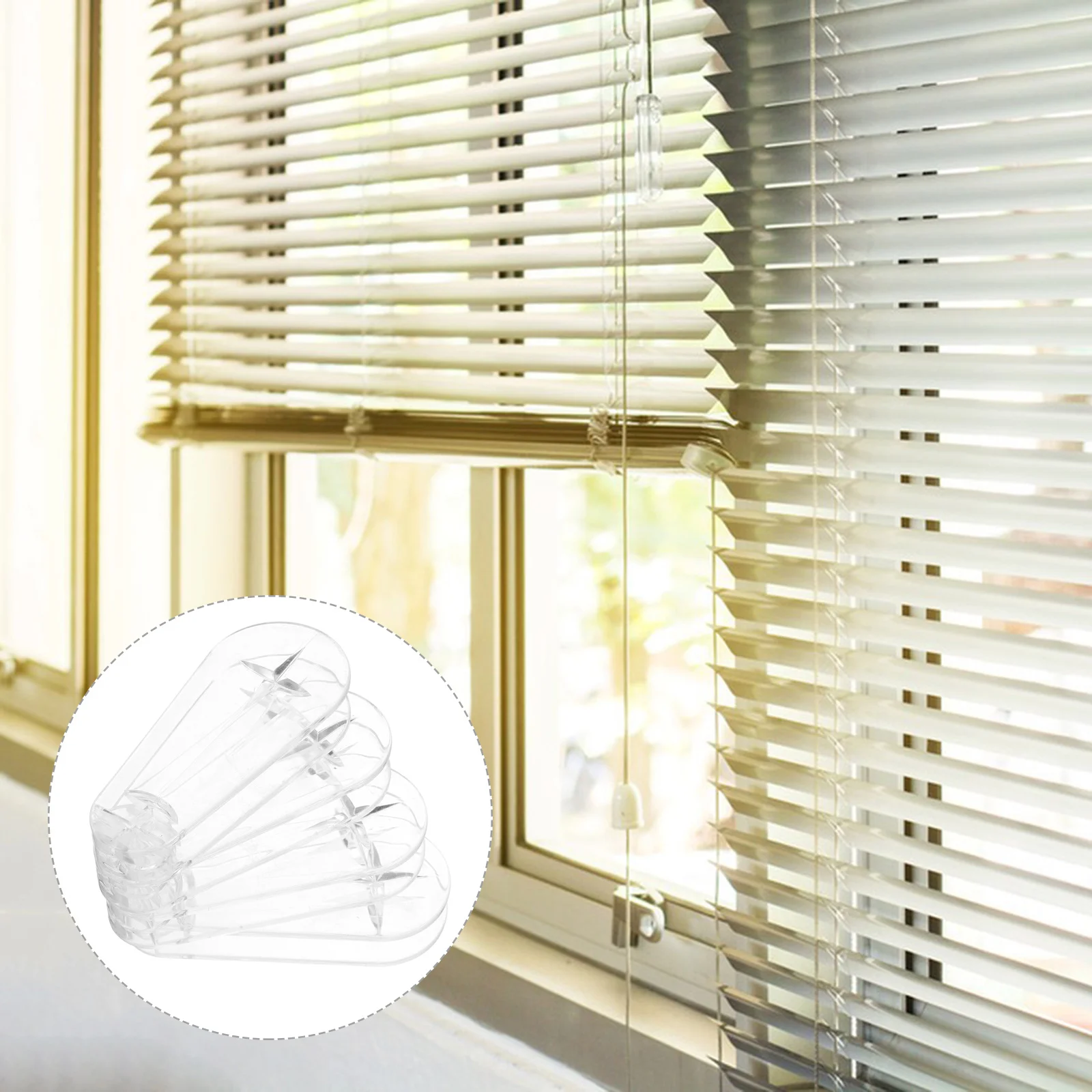 

4Pcs Vertical Blind Cord Weight Plastic Replacement Pull Knob Decorative Spare Cord Handle for Home Office Curtains