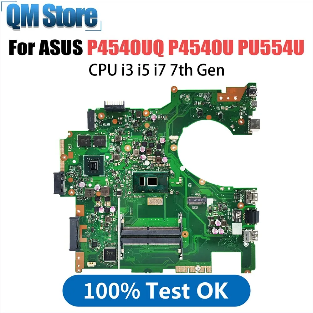 P4540UQ Notebook Mainboard For ASUS PRO P4540U PU554U P454U Laptop Motherboard i3-7100U CPU 940MX