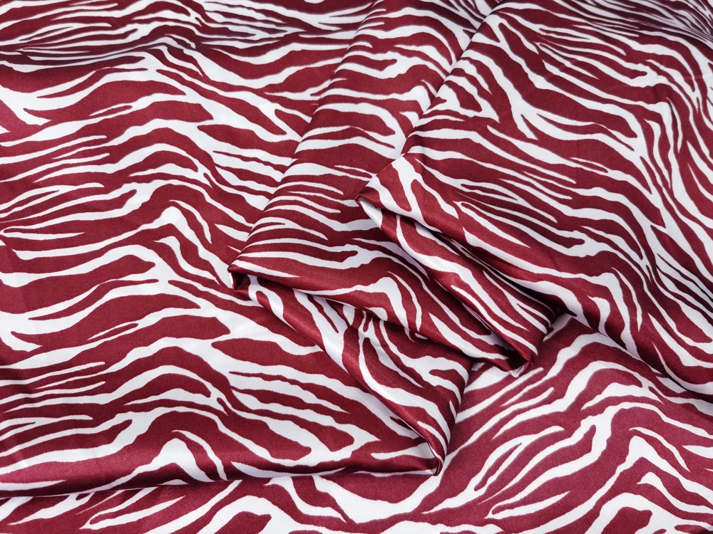 1 Meter x 1,48 Meter gestreifter Zebra-Satin-Druckstoff, weiches Futter – Detail 21