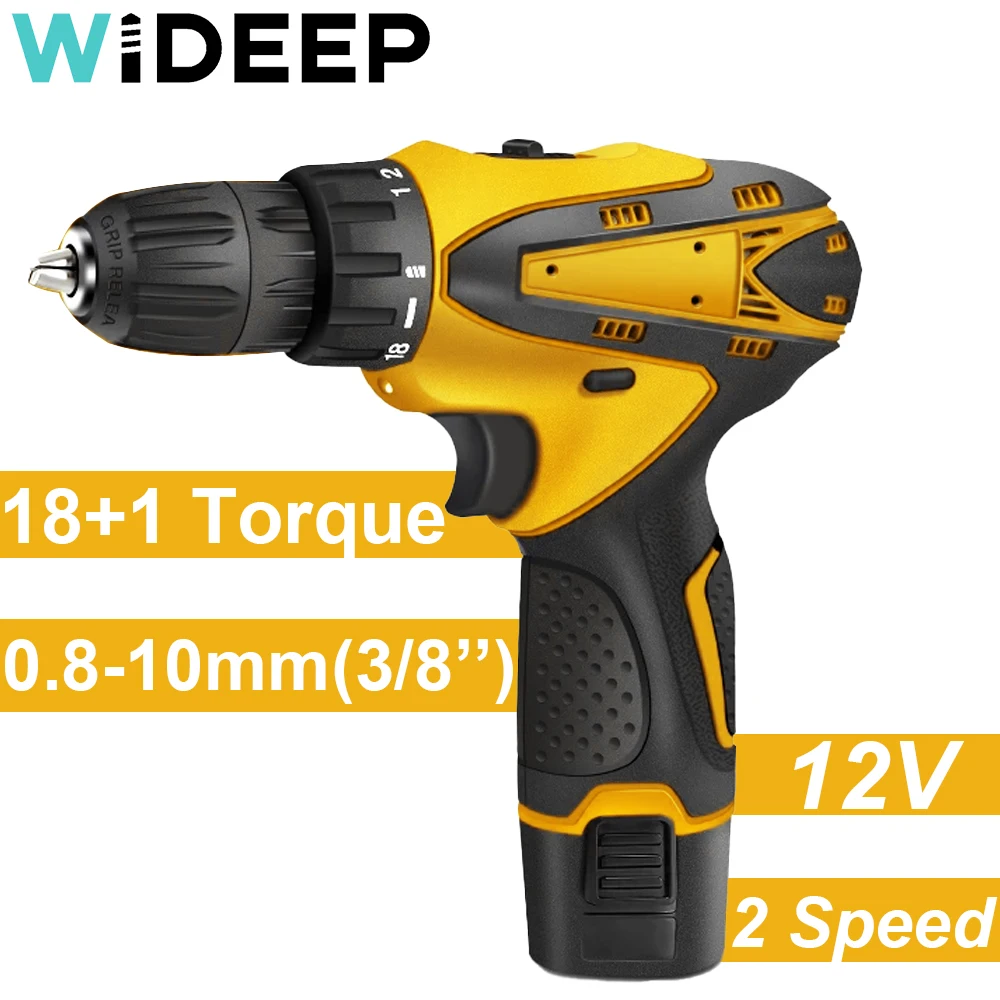 Беспроводная Электрическая Дрель, 12 В, Перезаряжаемая Миниатюрная Ручная Дрель С Патроном 3/8 Дюйма