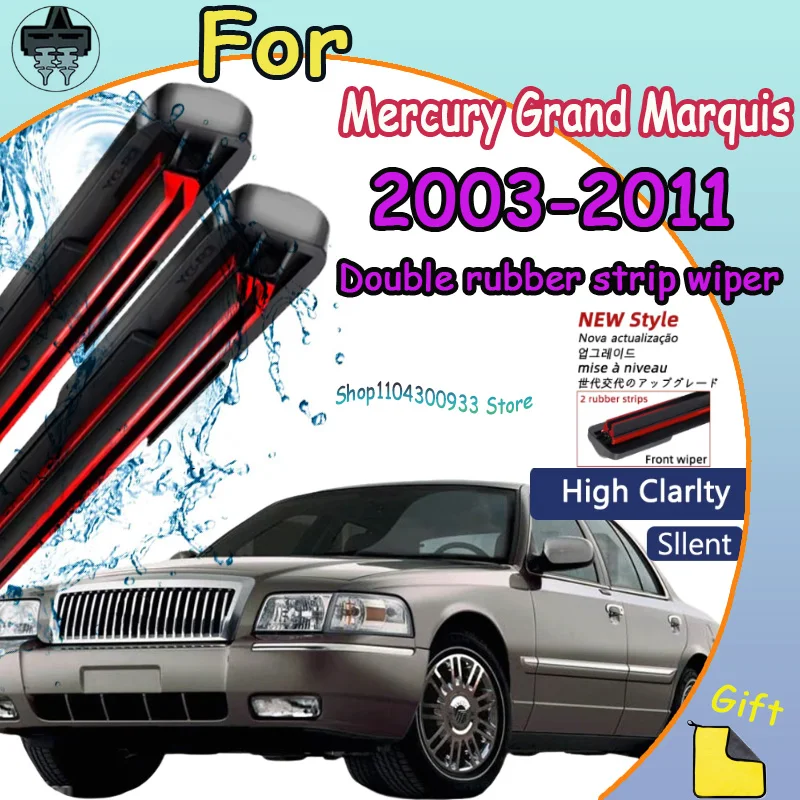 

Front Windshield Wiper Blades 2pcs Windscreen Window Accessories For Mercury Grand Marquis 2003-2011