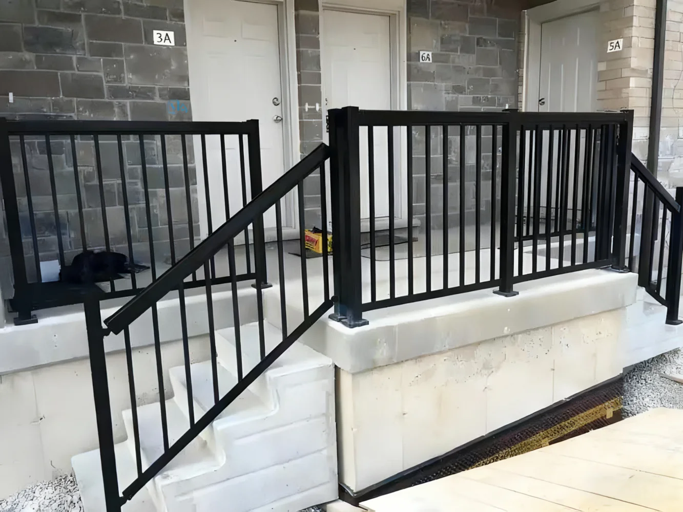 Balaustradas de palheta personalizadas, liga de alumínio extrudada, varanda, escada, instalação diy, resistente à ferrugem, proteção uv