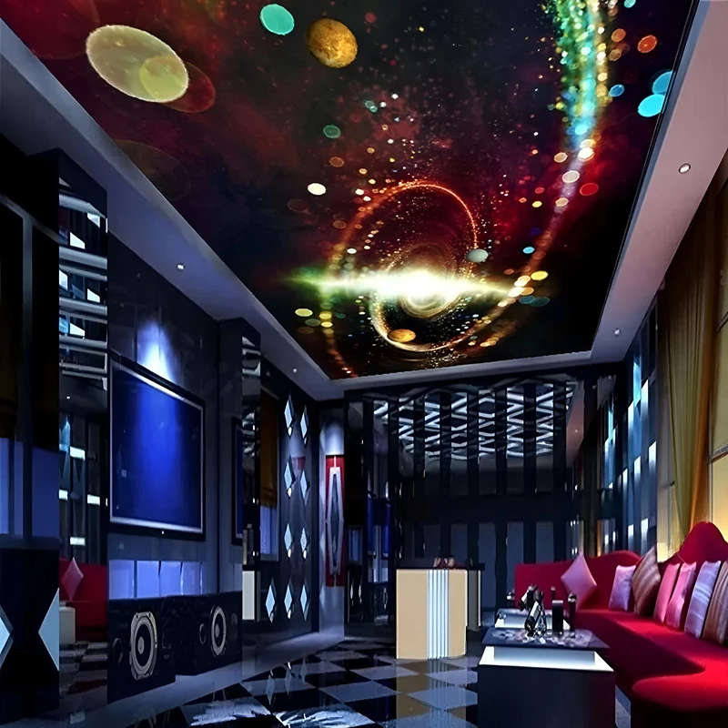 MU8715 The ceiling of the living room bedroom hotel and restaurant is painted with murals
